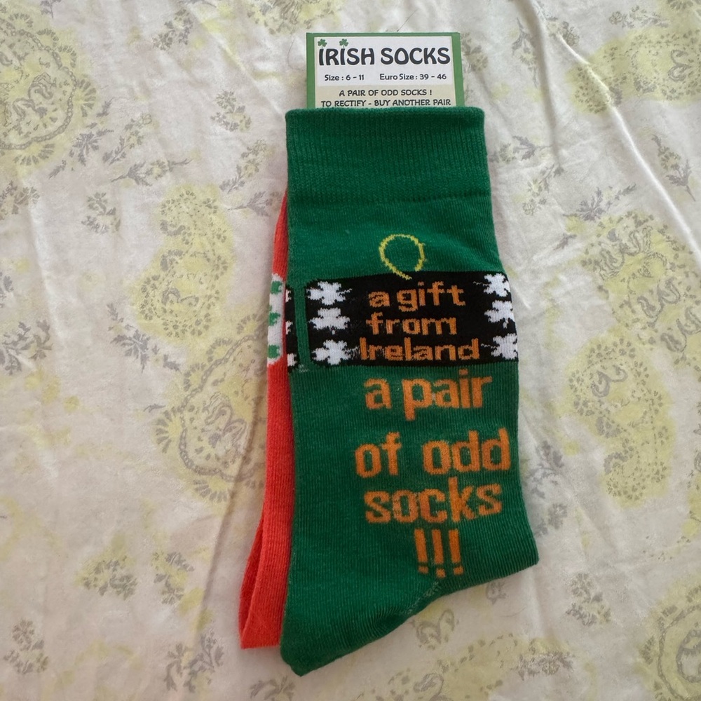 St Patrick’s day Green and Orange Irish Socks